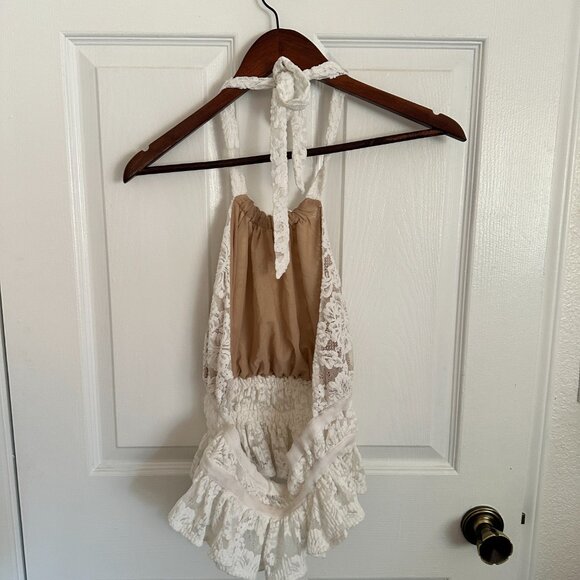 SOLD - Meshki Nicolette Lace Halter Top - Picture 6 of 8